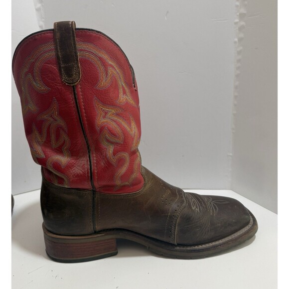 Double H Roper Mens  Cowboy Boots Brown Leather DH3556 10 Size 12D main image 11
